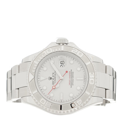 Rolex Stainless Steel Platinum 40mm Oyster Perpetual Date Yacht-Master Watch Silver 16622 2 of 4