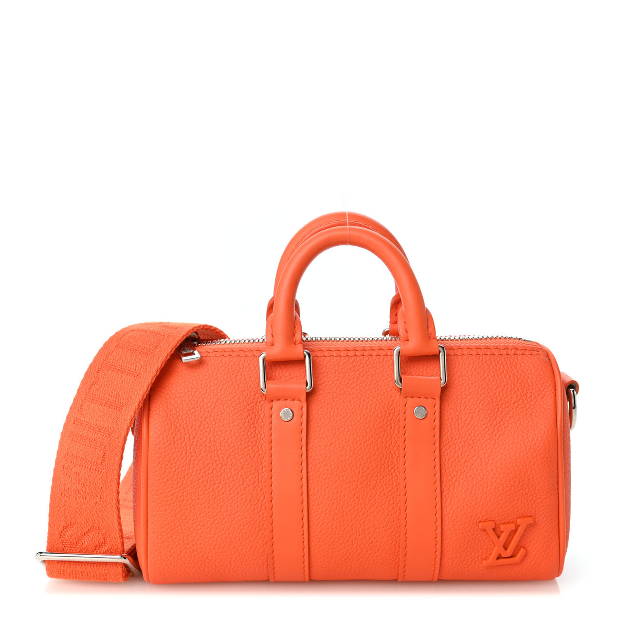 Louis Vuitton Grained Calfskin Aerogram Keepall XS Orange 1 of 9