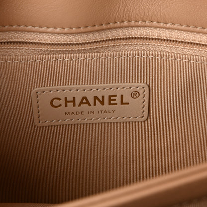Chanel Calfskin Quilted Enchained Clutch Beige 6 of 10