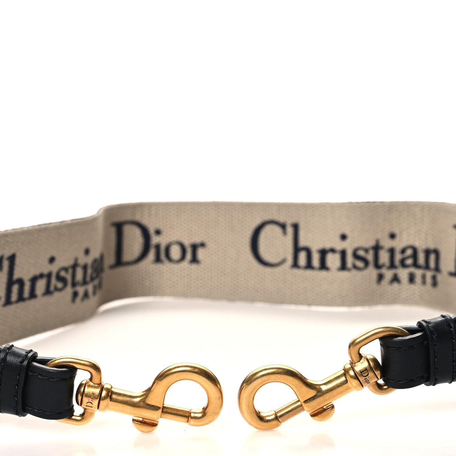 Christian Dior Canvas Embroidered Shoulder Strap Blue 3 of 5
