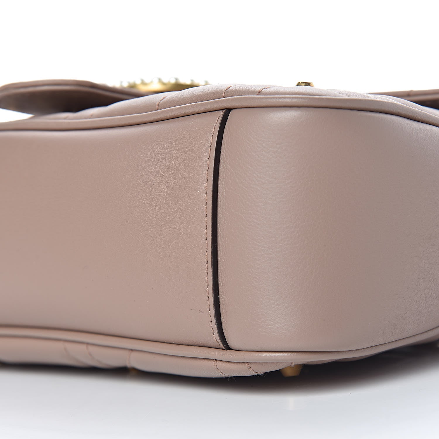 Gucci Calfskin Matelasse Studded Mini Pearly GG Marmont Shoulder Bag Porcelain Rose 10 of 10