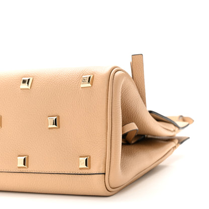 Salvatore Ferragamo Calfskin Small Studio Bag Cashew 9 of 9