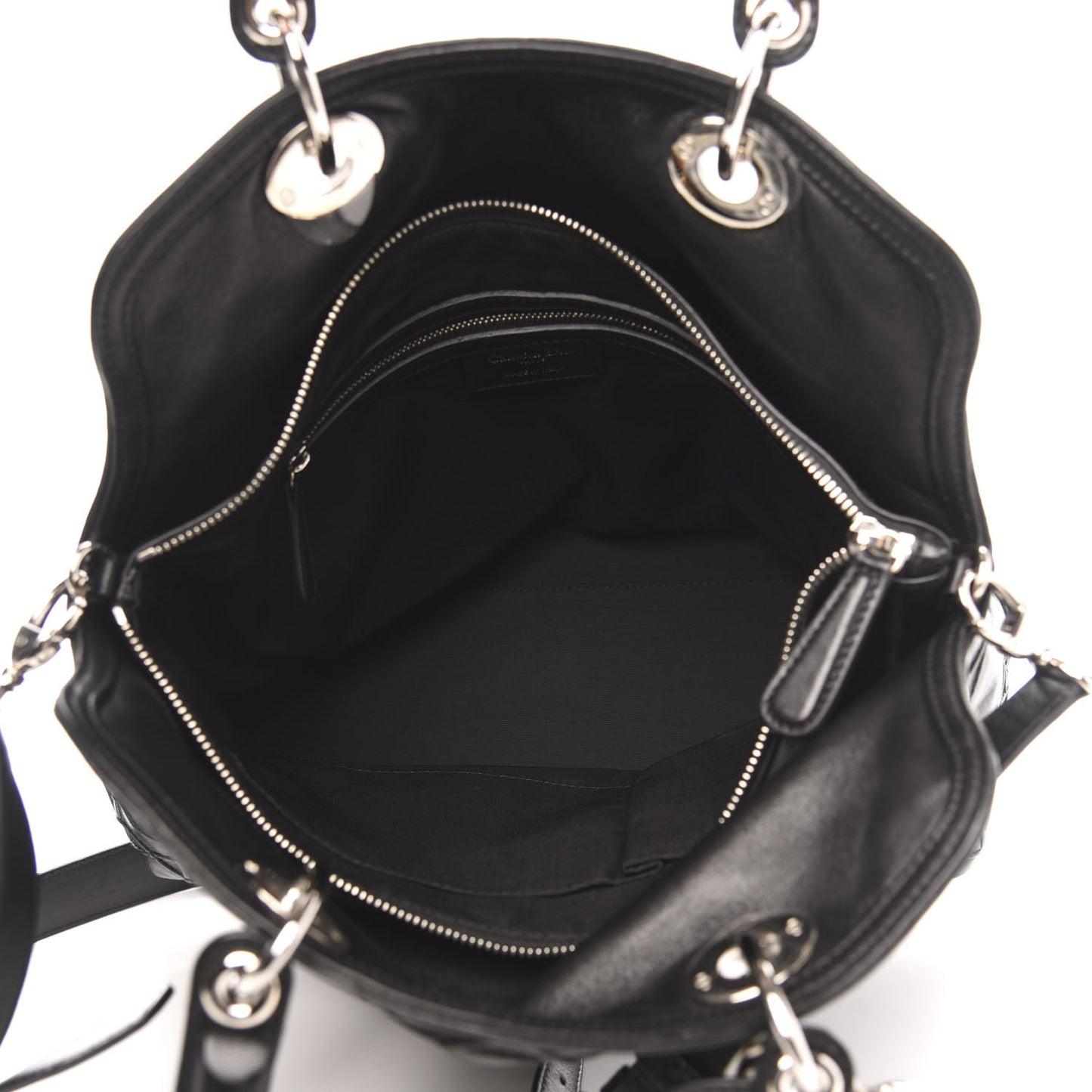 Lambskin Cannage Medium Granville Tote Black
