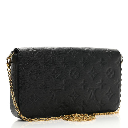 Louis Vuitton Empreinte Pochette Felicie Chain Wallet Black 4 of 12