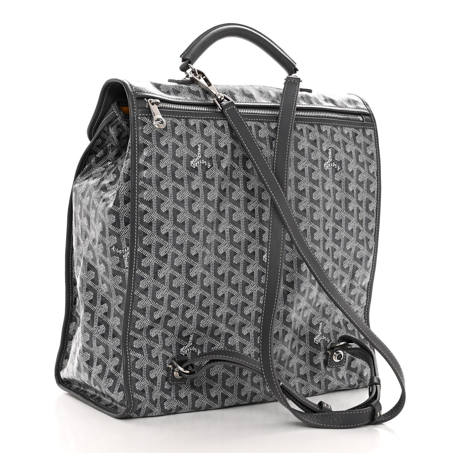 Goyard Goyardine Saint Leger Soft Briefcase Backpack Grey 3 of 10