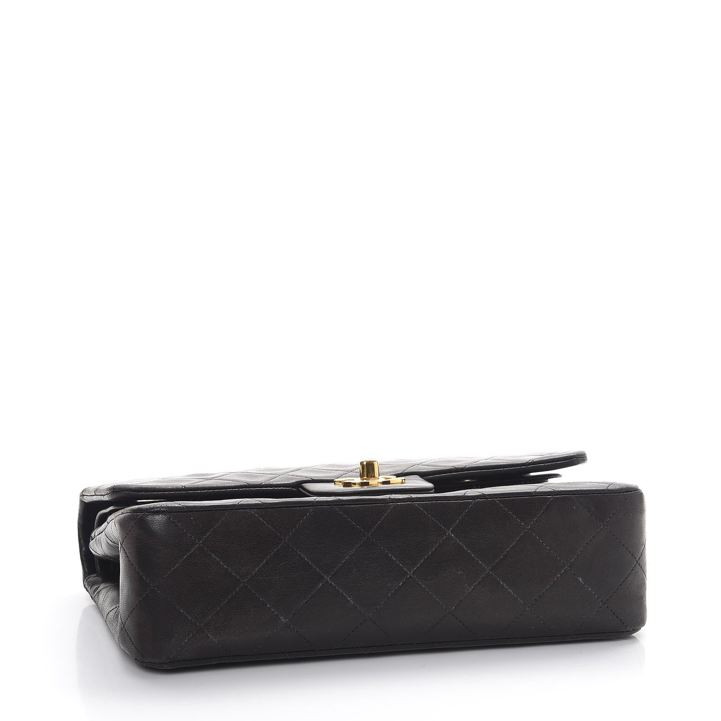Lambskin Quilted Small Double Flap Black