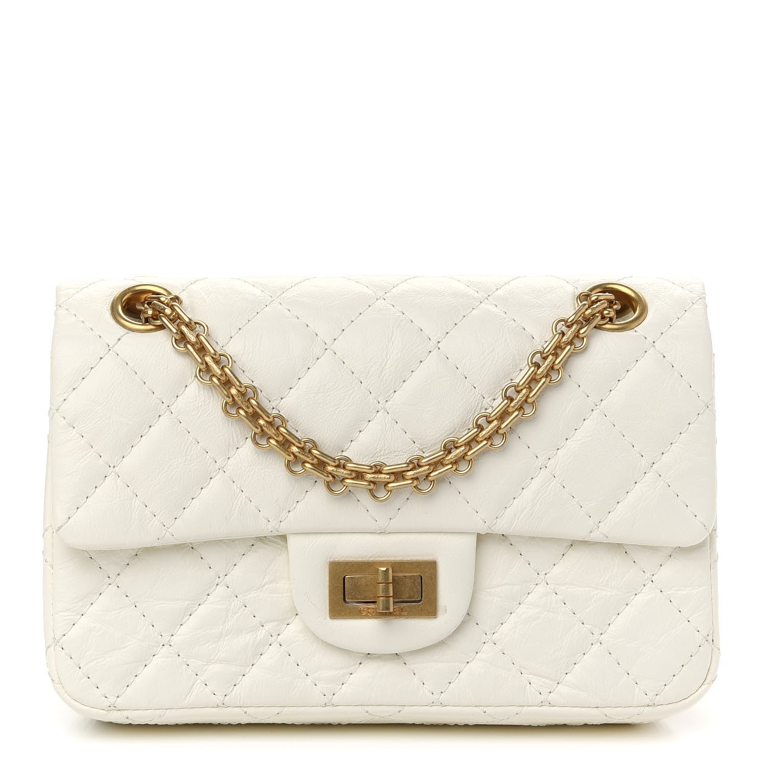 Chanel Aged Calfskin Quilted 2.55 Reissue Mini Flap White 1 of 9