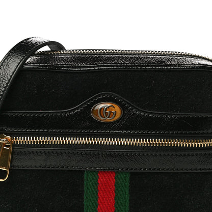 Gucci Suede Patent Web Mini Ophidia Shoulder Bag Black 8 of 10