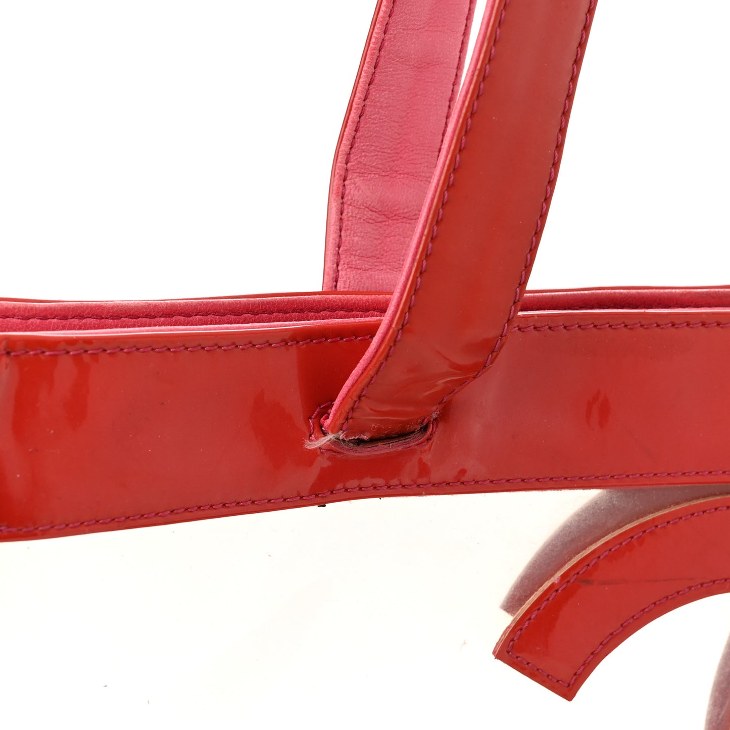 Vinyl Patent CC Logo Beach Tote Red