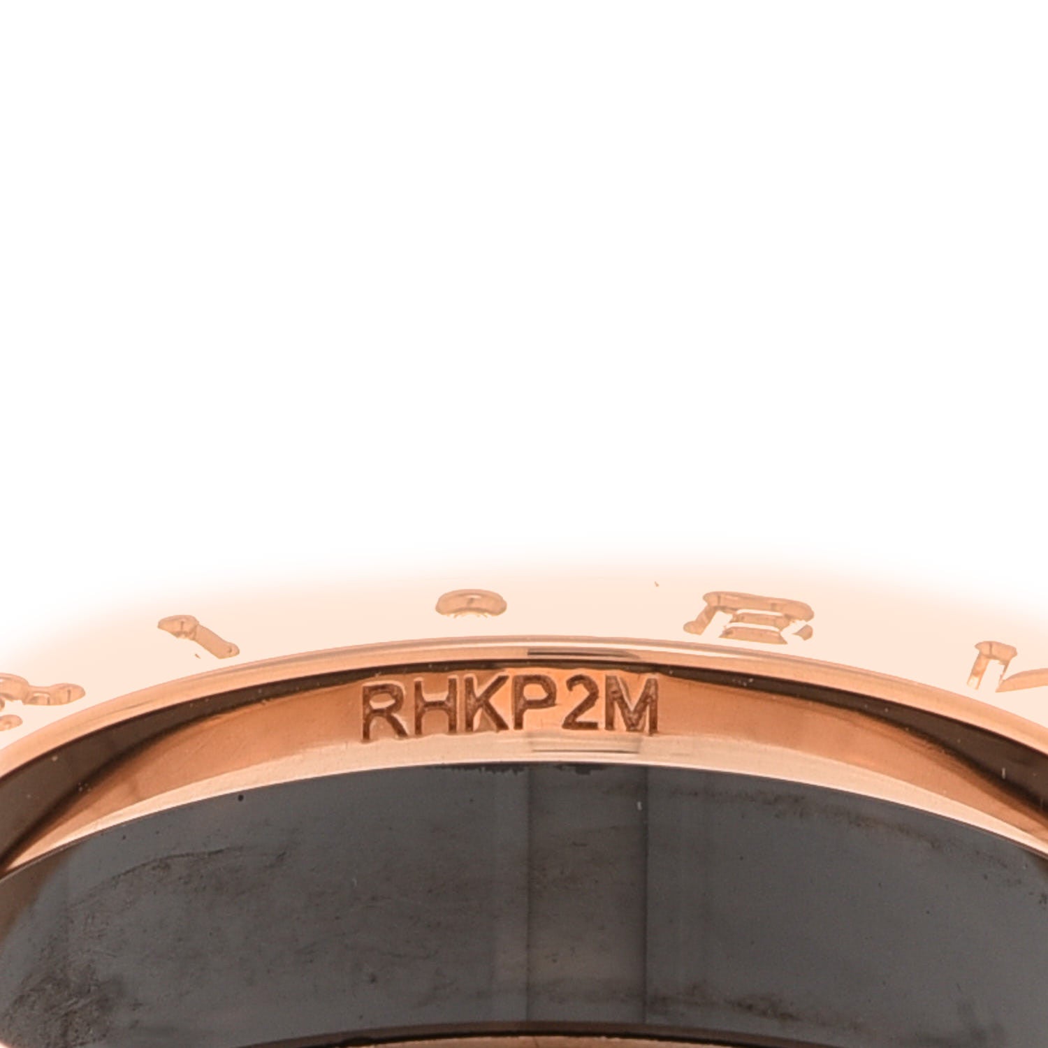 Bulgari 18K Rose Gold Black Ceramic B.Zero1 Two-Band Ring 57 8 5 of 6