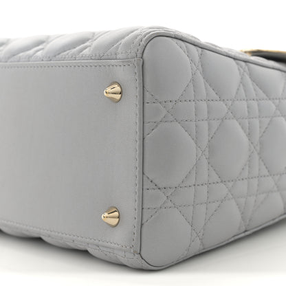 Christian Dior Pearly Lambskin Cannage Medium Lady Dior Grey 10 of 11