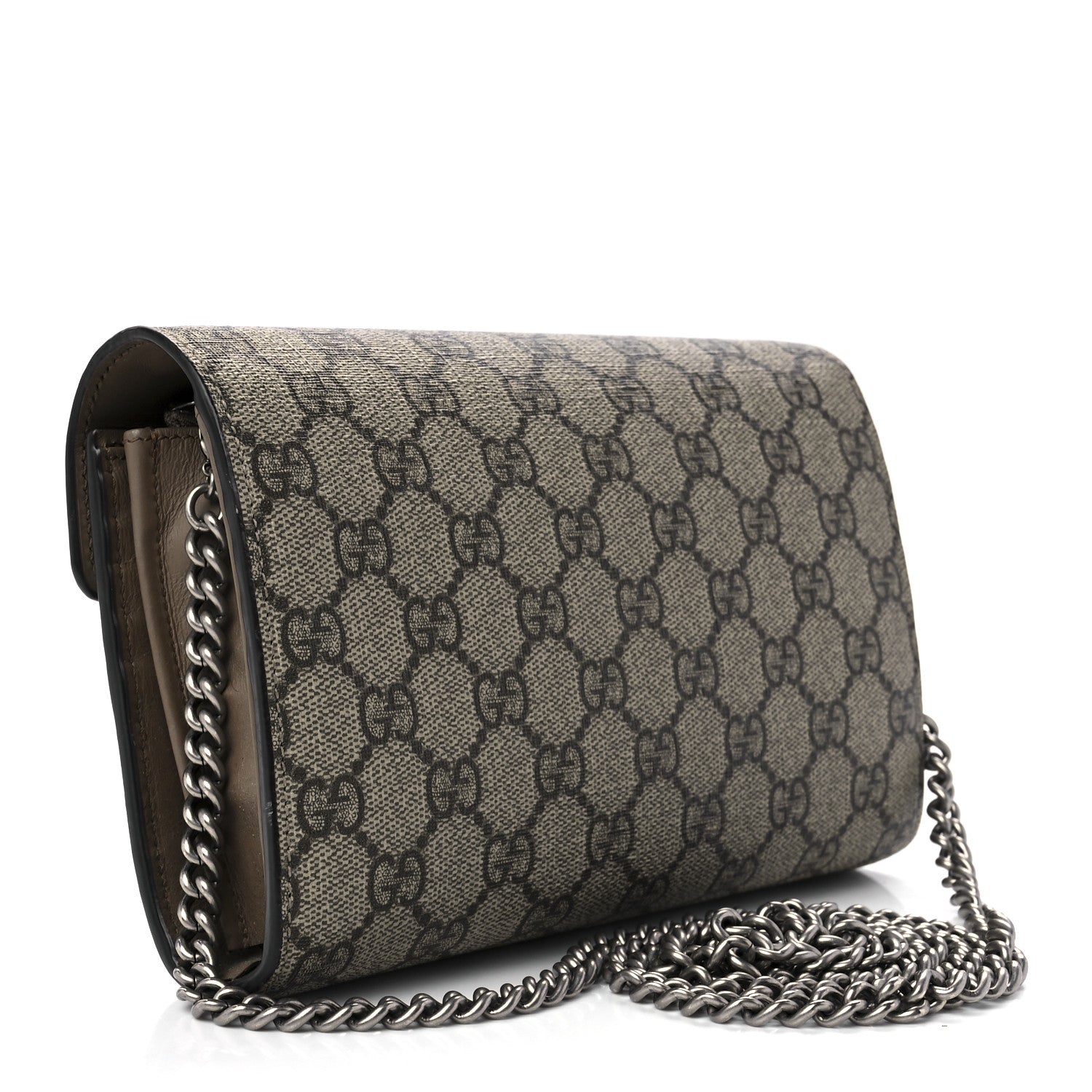 Gucci GG Supreme Monogram Mini Dionysus Chain Wallet Beige Taupe 2 of 14