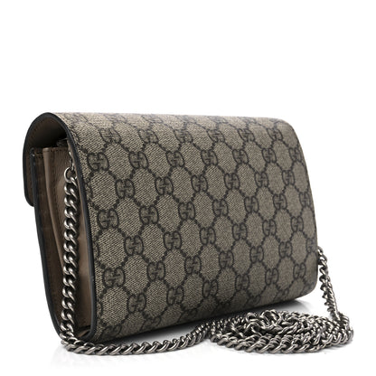 Gucci GG Supreme Monogram Mini Dionysus Chain Wallet Beige Taupe 2 of 14