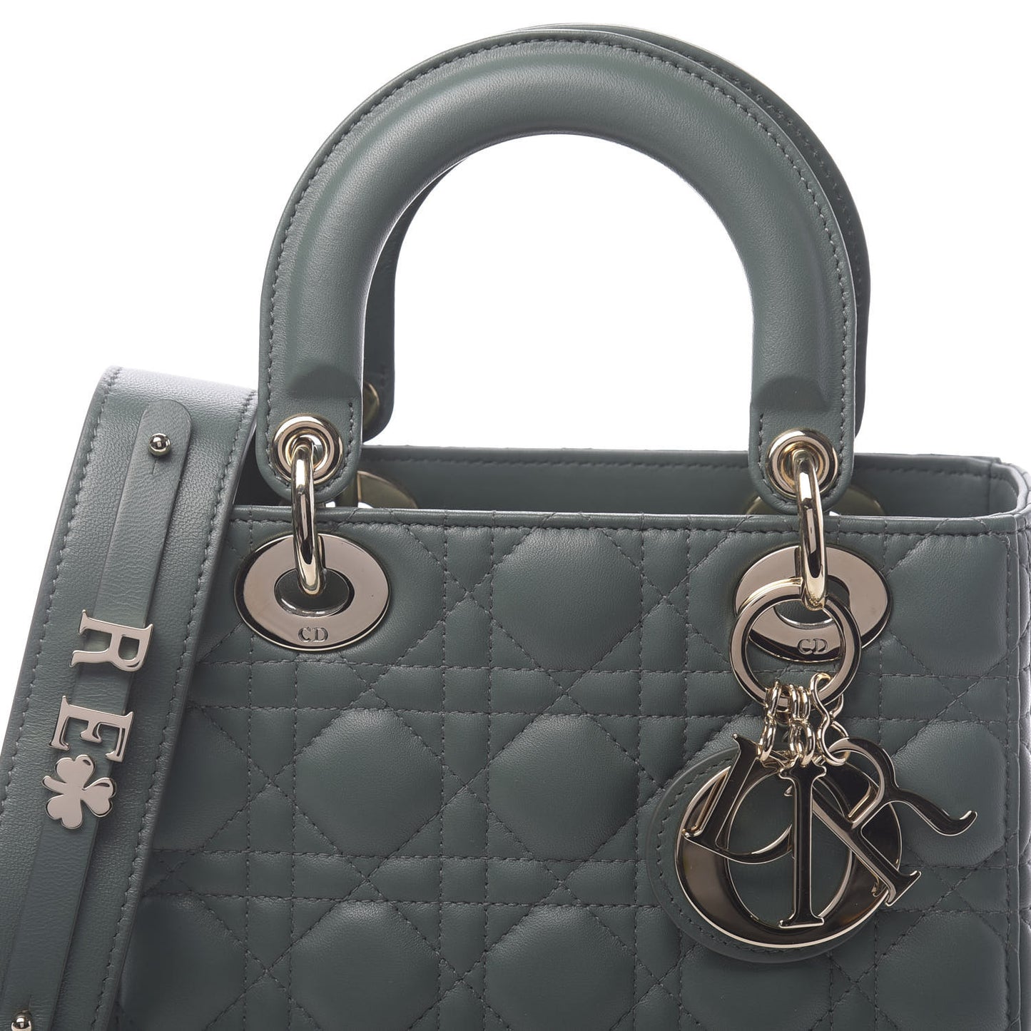Lambskin Cannage Small My ABCDior Lady Dior Green