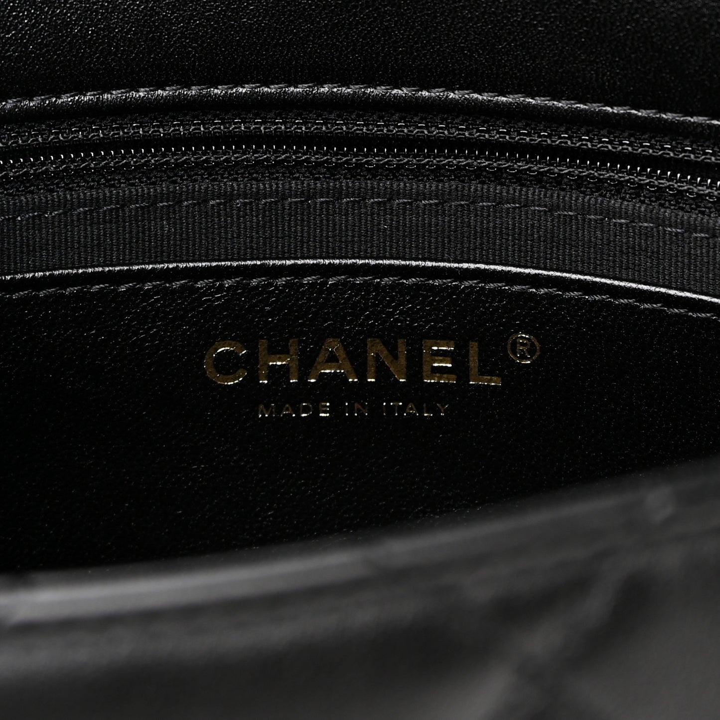 Lambskin Quilted Large CC Funky Town Flap Black