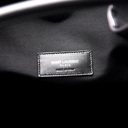 Saint Laurent Calfskin Fringe Bucket Bag Black 6 of 14