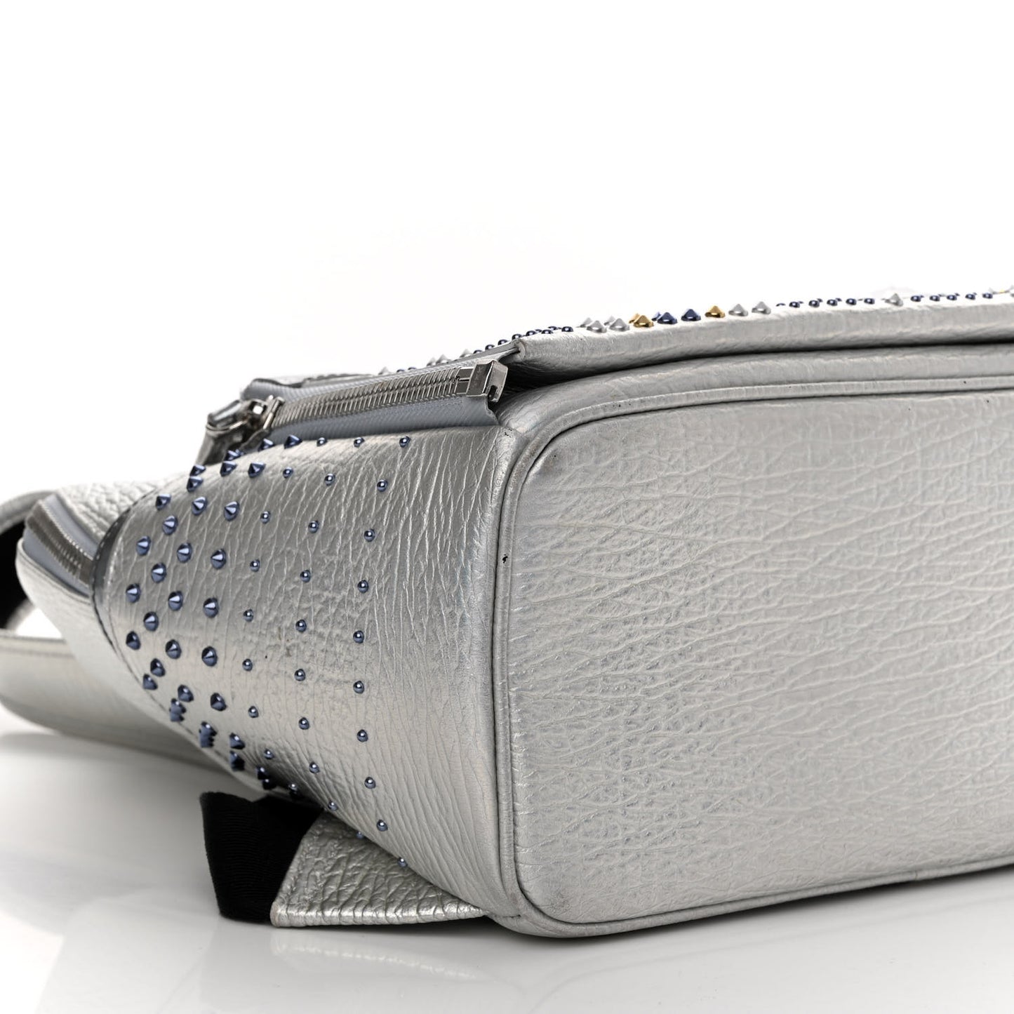 Visetos Medium Studded Stark Cyber Flash Backpack Silver