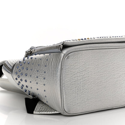 MCM Visetos Medium Studded Stark Cyber Flash Backpack Silver 11 of 16