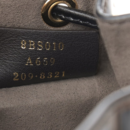 Fendi Vitello Liberty F is Fendi Bi-Color FF 1974 Embossed Mini Mon Tresor Bucket Bag Maya Black 7 of 10