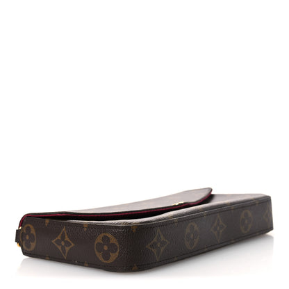 Louis Vuitton Monogram Pochette Felicie Chain Wallet Fuchsia 4 of 14