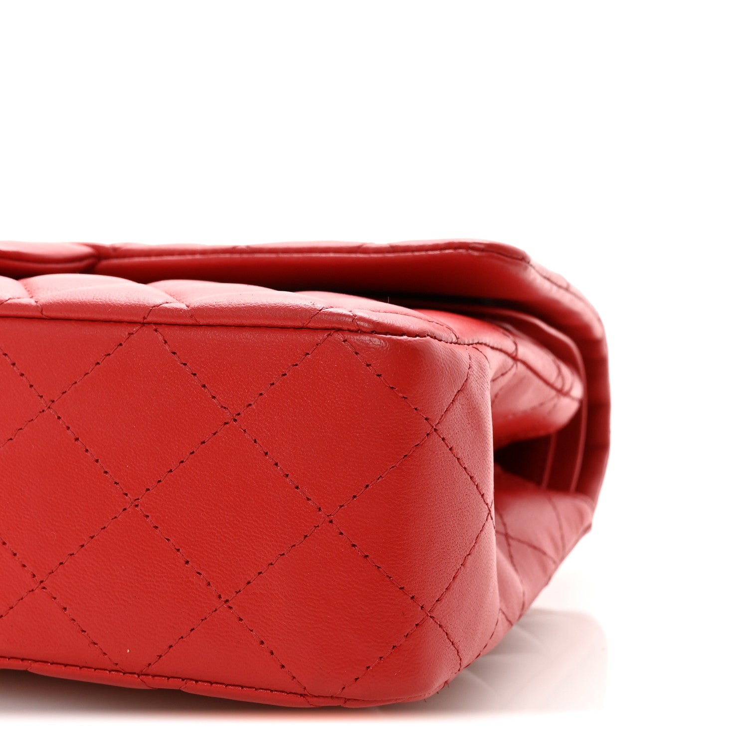 Chanel Lambskin Quilted Medium Double Flap Red 10 of 10