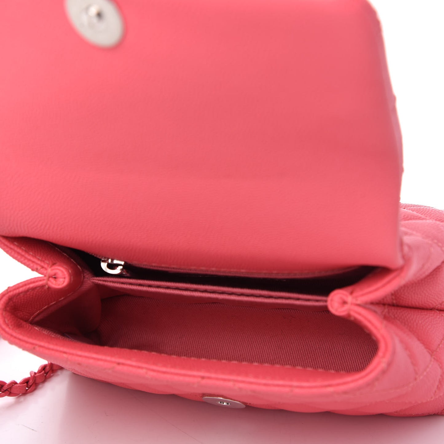 Caviar Quilted Incognito Extra Mini Coco Handle Flap Pink