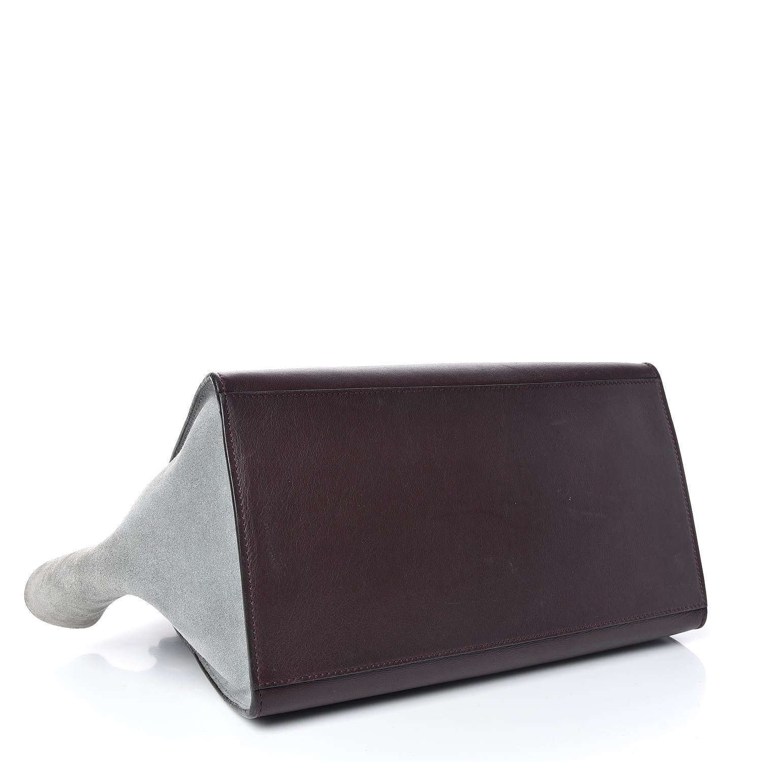 Celine Smooth Calfskin Suede Medium Tri-Color Trapeze Dark Grey 4 of 14