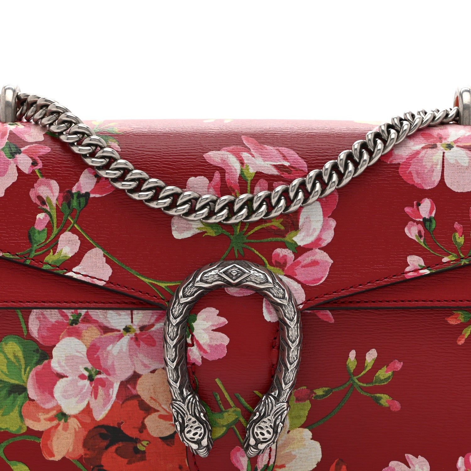 Gucci Calfskin Blooms Print Small Dionysus Shoulder Bag Romantic Cherry Multicolor 9 of 11