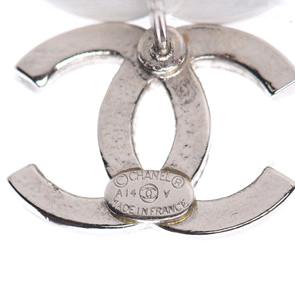Chanel Crystal Timeless CC Earrings Silver 4 of 5