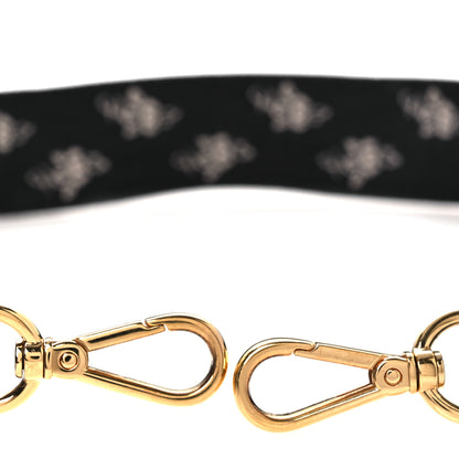 Fendi Canvas Ribbon Rose Vitello Adjustable Strap You Black Pink 5 of 7