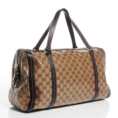 Gucci Crystal Monogram Large Duchessa Boston Dark Brown 3 of 7