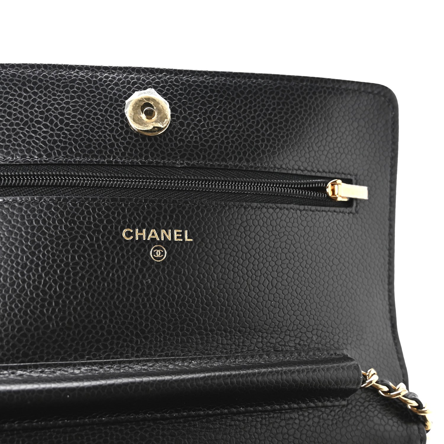 Chanel Caviar Quilted Wallet on Chain WOC Black 6 of 12