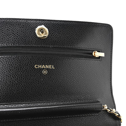 Chanel Caviar Quilted Wallet on Chain WOC Black 6 of 12