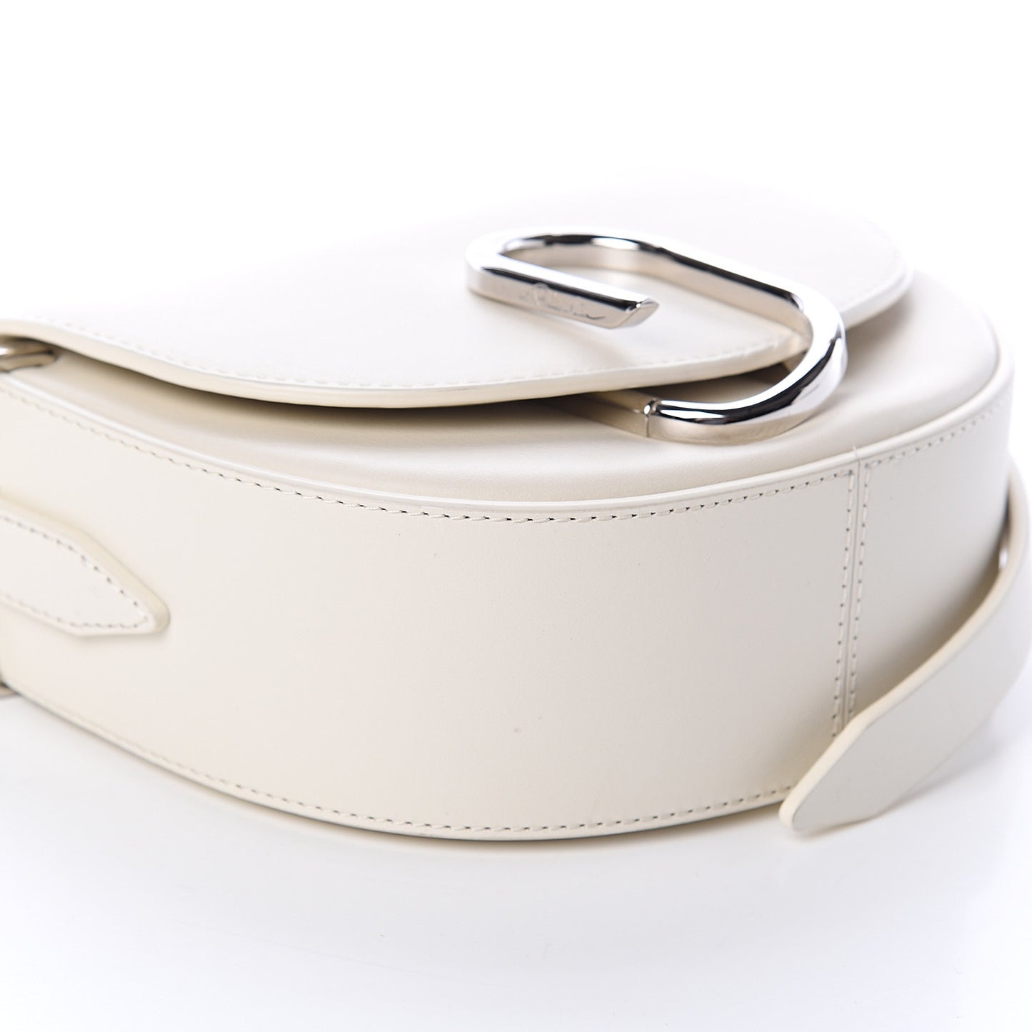 3.1 Calfskin Alix Saddle Crossbody Bag Off White