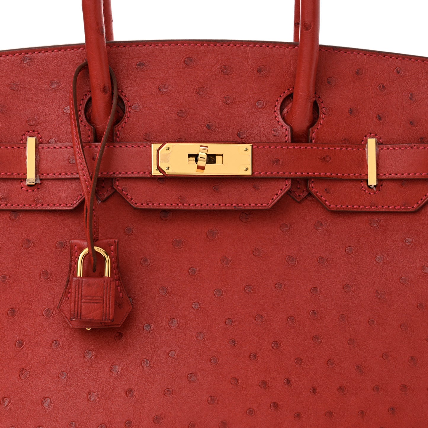 Ostrich Birkin 30 Rouge Vif