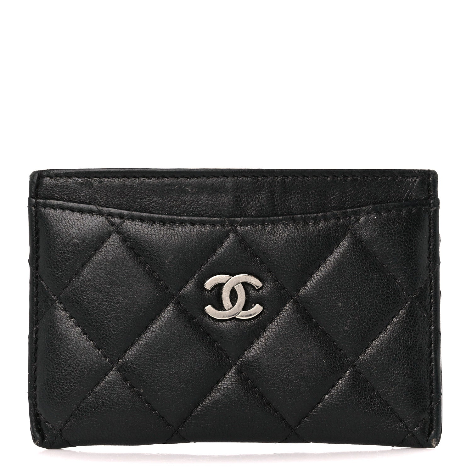 Chanel Lambskin Quilted Card Holder Black 1 of 12