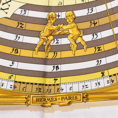 Hermes Silk Astrologie Scarf 90 Blanc Or Tilleul 3 of 5