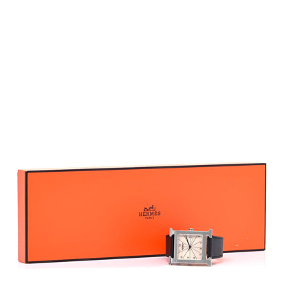 Hermes Stainless Steel Barenia 30.5mm Heure H Hour Quartz Watch Noir 5 of 5