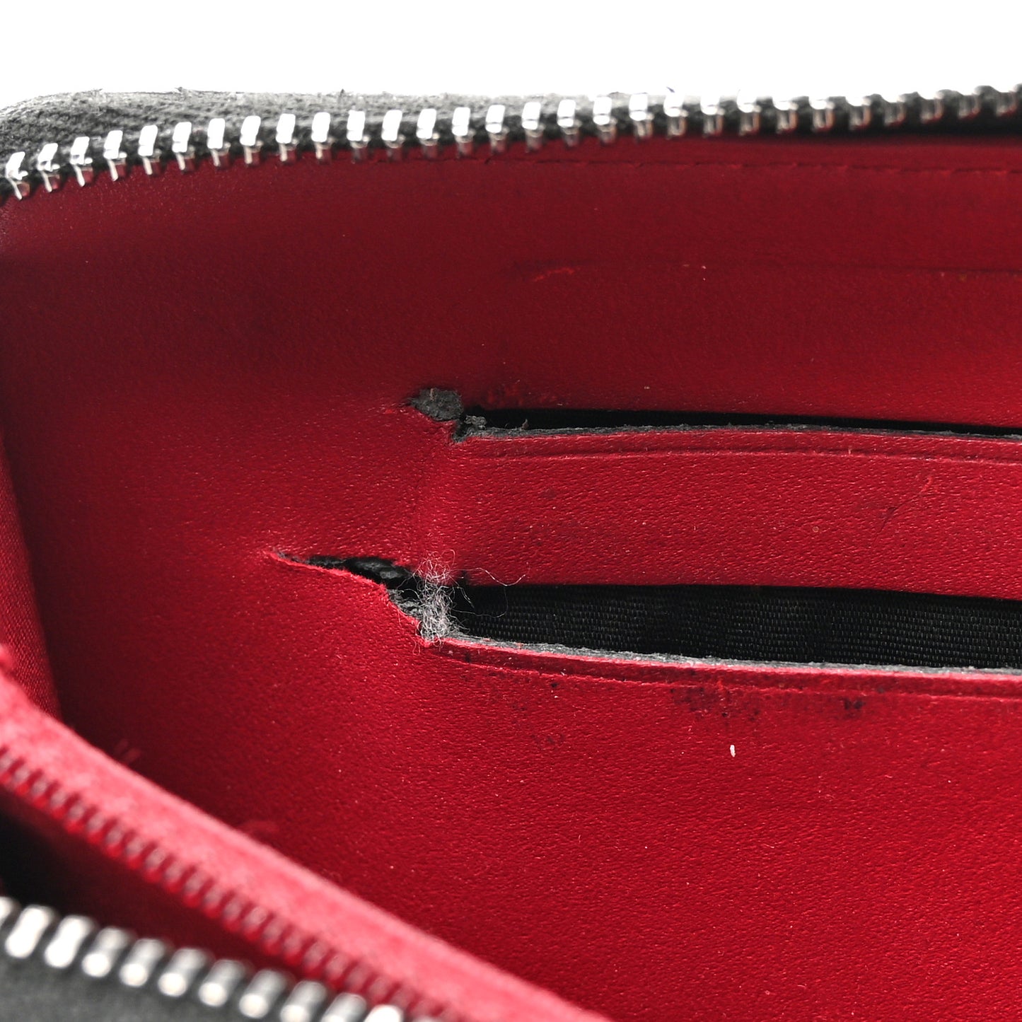 Aged Calfskin Quilted Small Gabrielle Zip Around Wallet Black