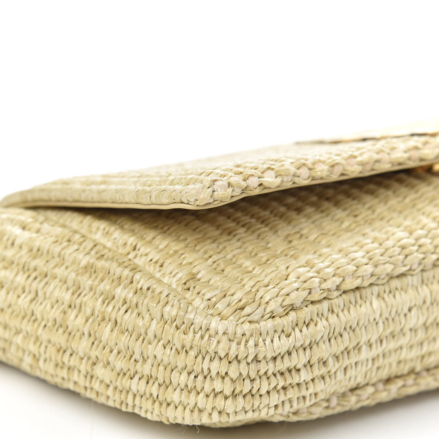 Saint Laurent Raffia Medium Monogram Kate Satchel Naturale 8 of 9