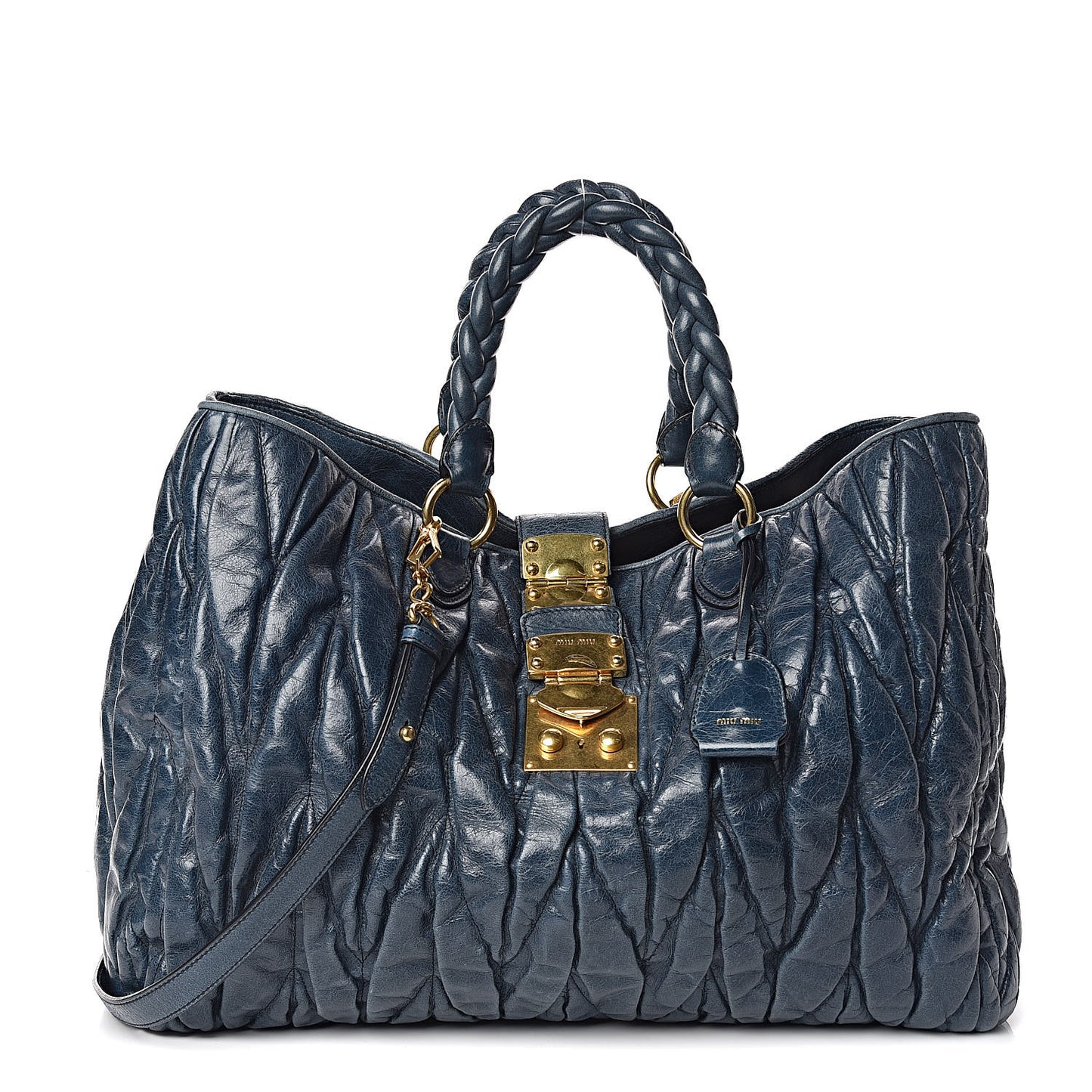 Nappa Matelasse Shopping Tote Denim