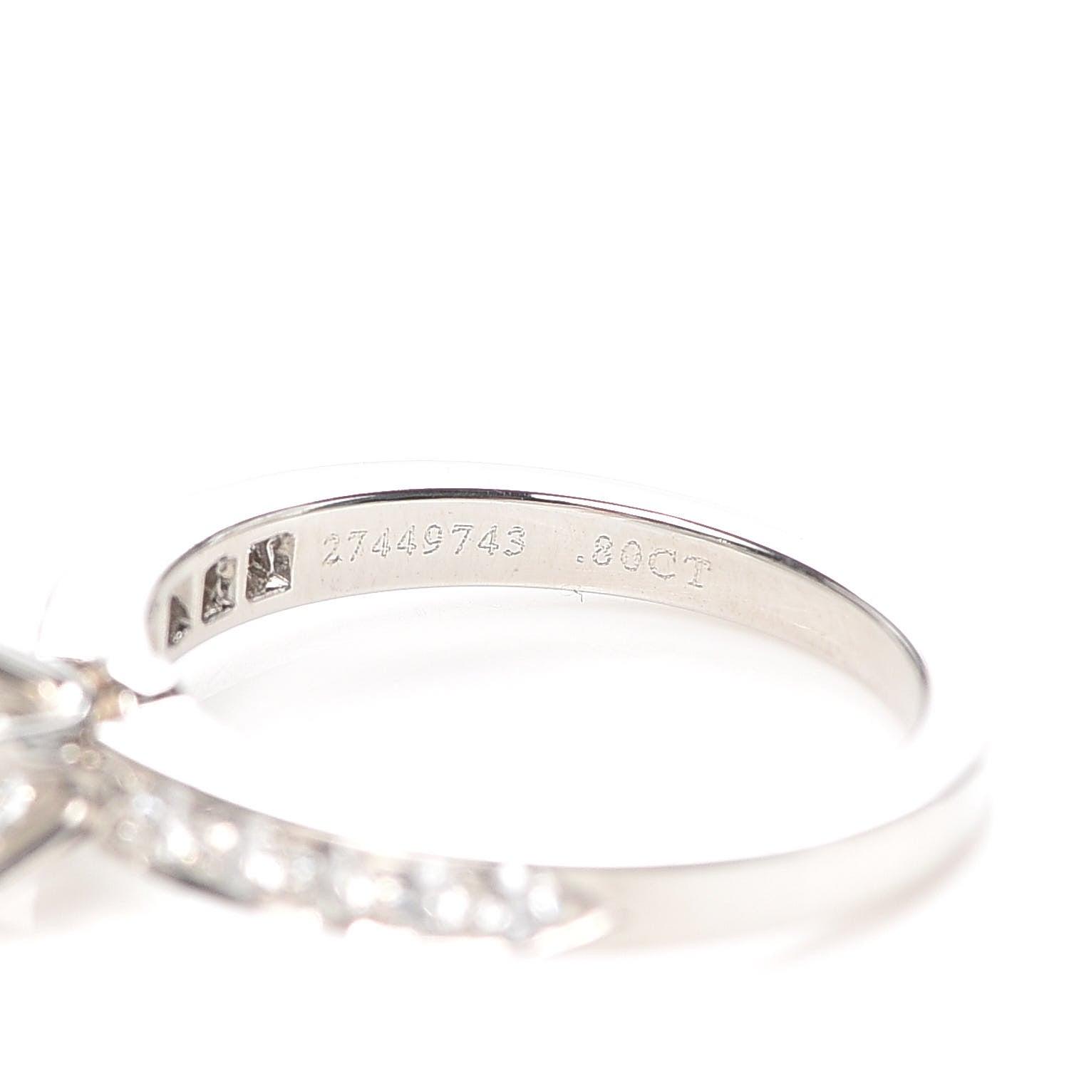 Tiffany Platinum Diamond .80ct Engagement Ring 52 6 4 of 7
