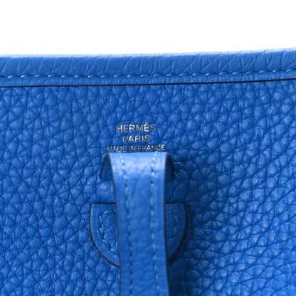 Hermes Taurillon Clemence Evelyne TPM Bleu Royal 6 of 8