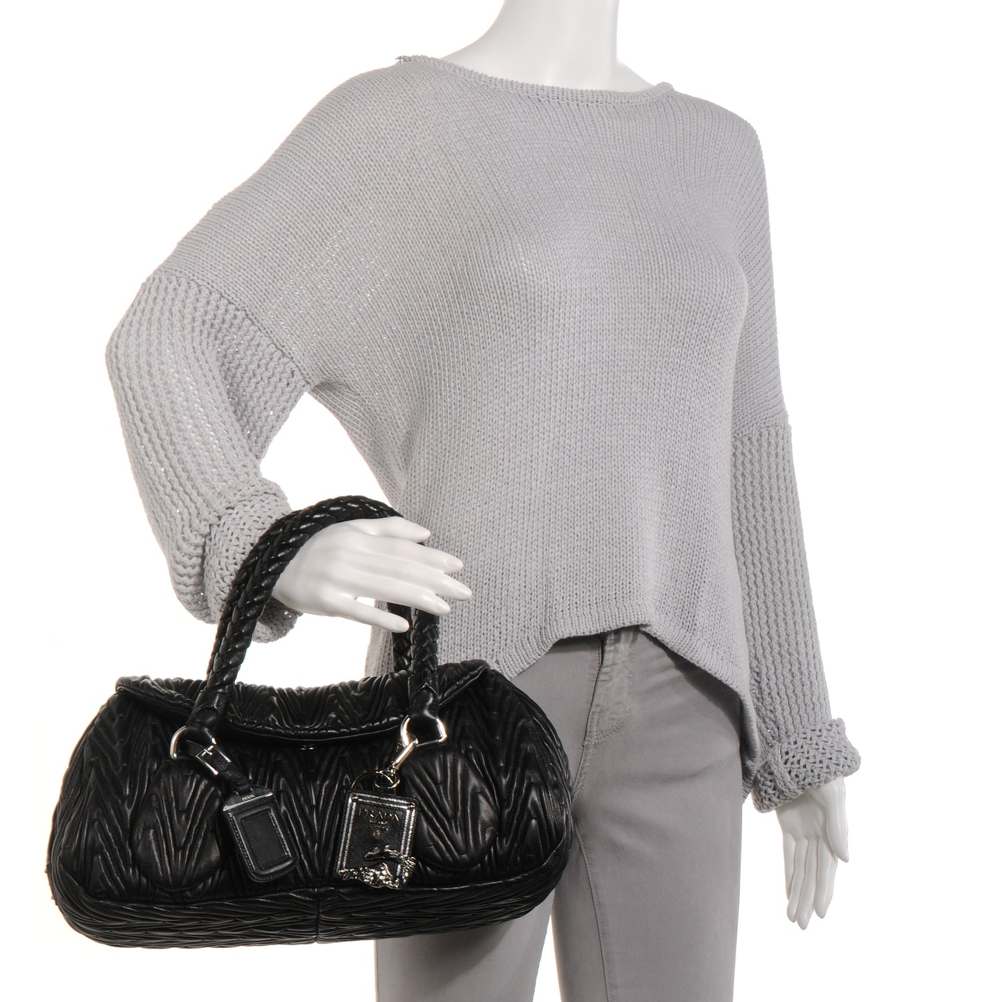 Nappa Chevron Bag Nero Black