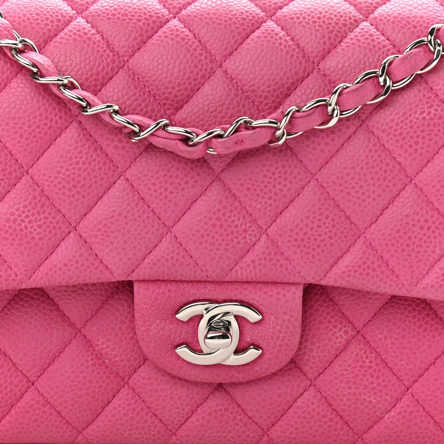 Chanel Iridescent Caviar Quilted Medium Double Flap Pink 10 of 10