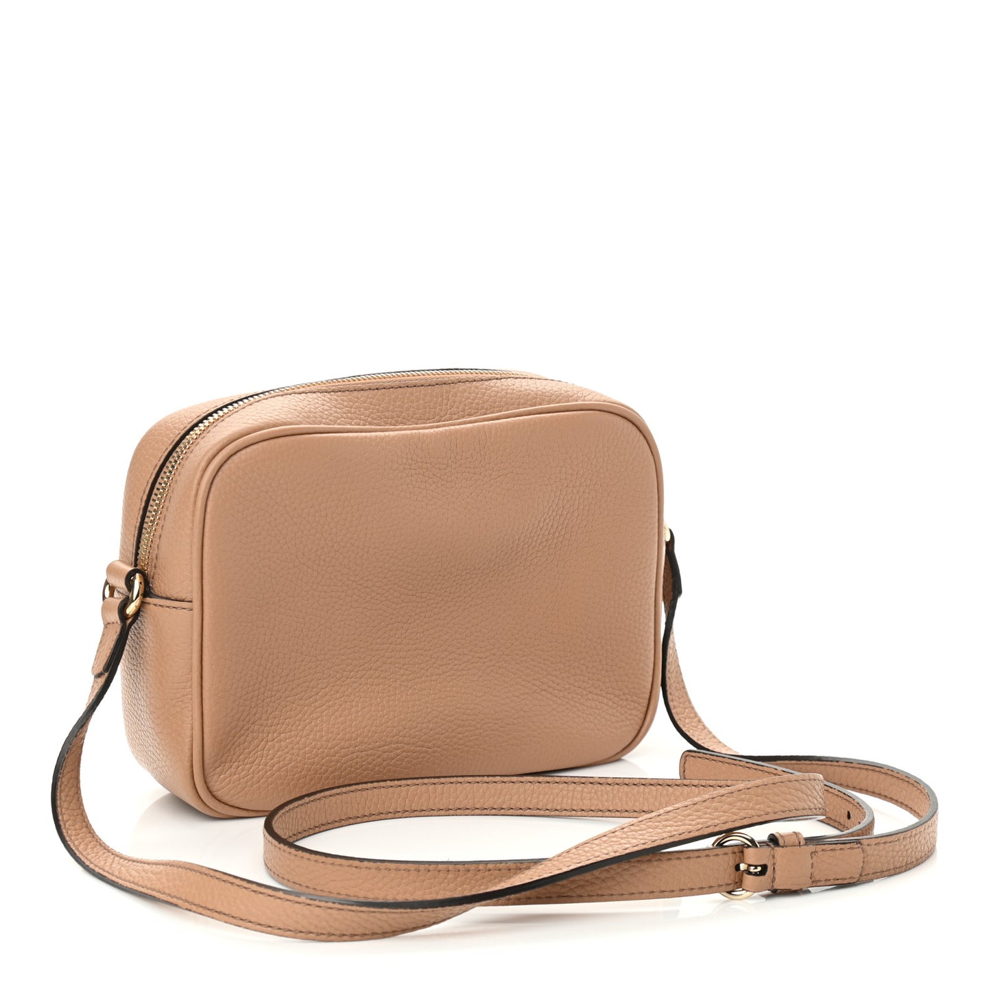 Pebbled Calfskin Small Soho Disco Bag Rose Beige