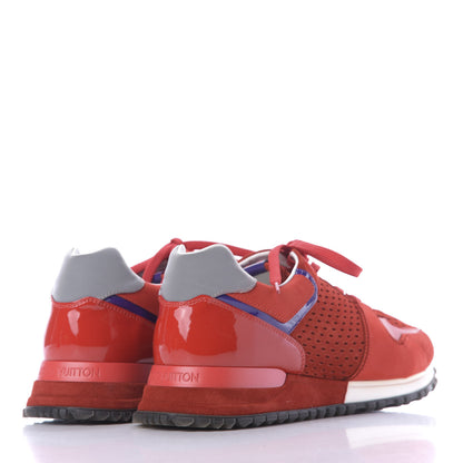 Louis Vuitton Nubuck Calfskin Perforated Run Away Sneakers 39.5 Rouge 4 of 9