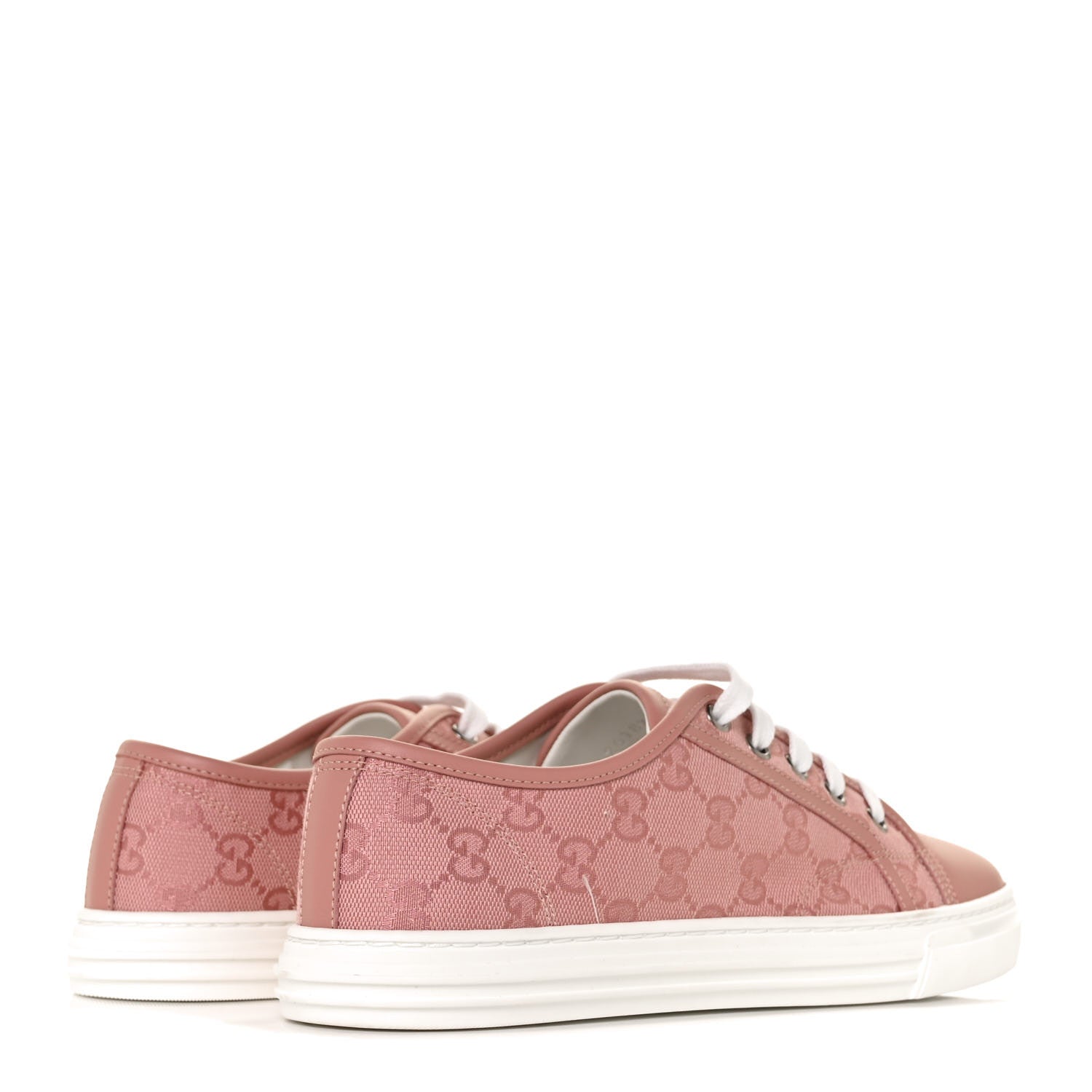 Gucci GG Monogram Calfskin Womens Low Top Sneakers 39 Pink Soft Pink 4 of 7