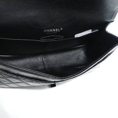 Chanel Glazed Calfskin 2.55 Reissue 226 Black Flap 6 of 10