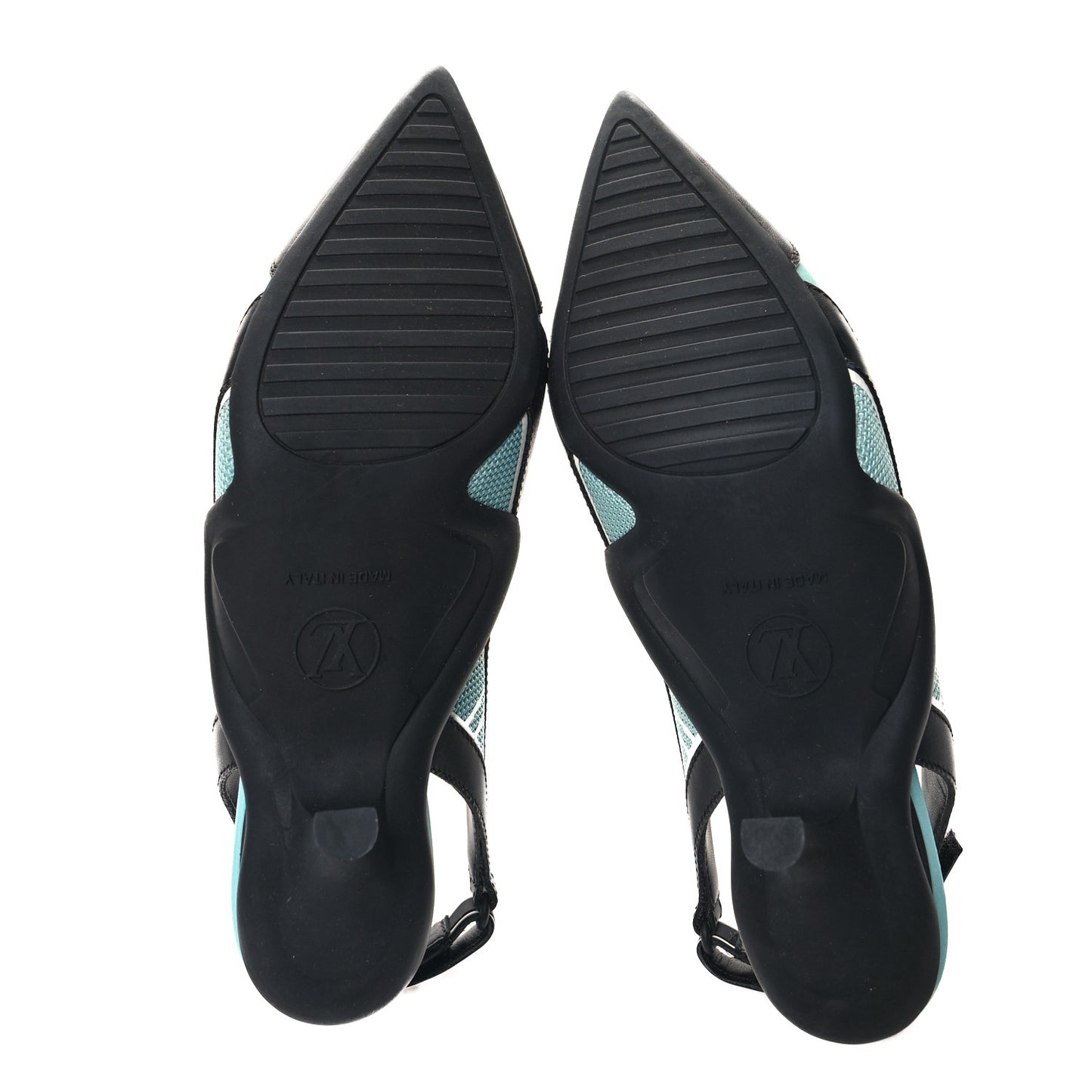 Calfskin Archlight Slingback Pumps 36 Black Blue
